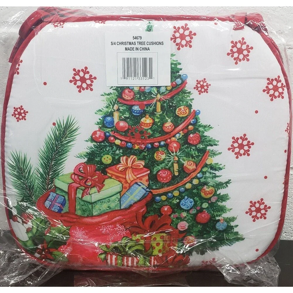 Set of 4 Cushion Chair Pads w/ties, 15